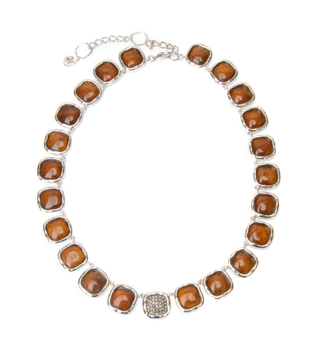 Koa Pave Square Necklace