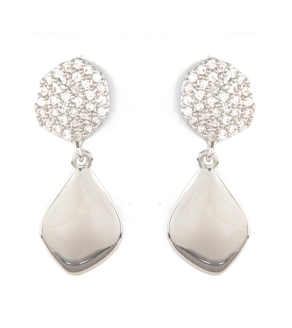 Pave Drop Earrings