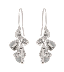 Floating Plumeria Petals Tear Drop Earrings 52714