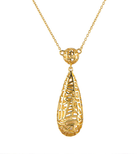 Hukilau Tear Drop with Pearl Necklace