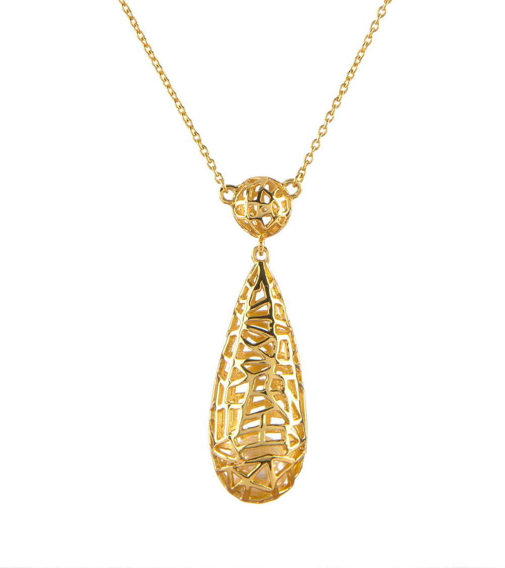Hukilau Tear Drop with Pearl Necklace