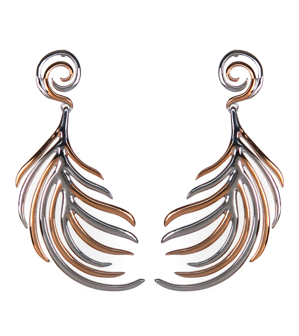 Monstera Post Drop Earrings