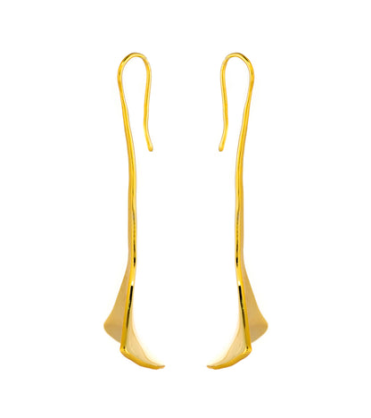 扇形のヤシの釣り針のイヤリング