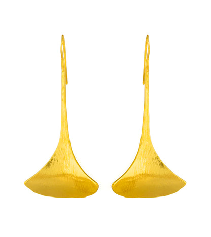 扇形のヤシの釣り針のイヤリング