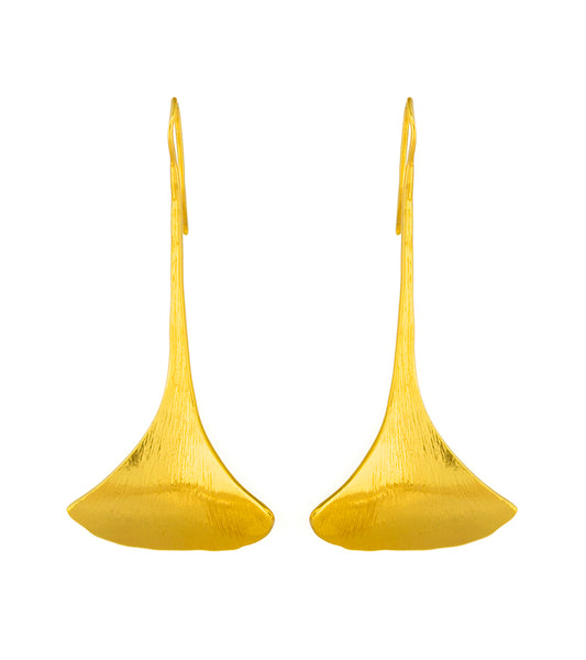 Pendientes de anzuelo de palma de abanico