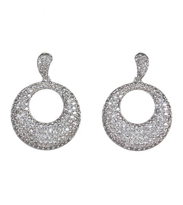 Rhodium Hoop Earrings