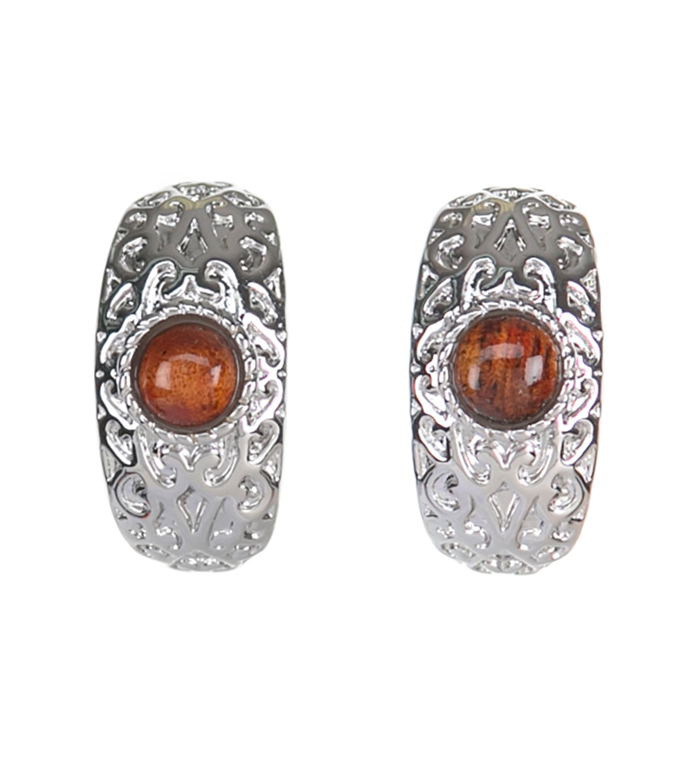 Koa Crescent Earrings