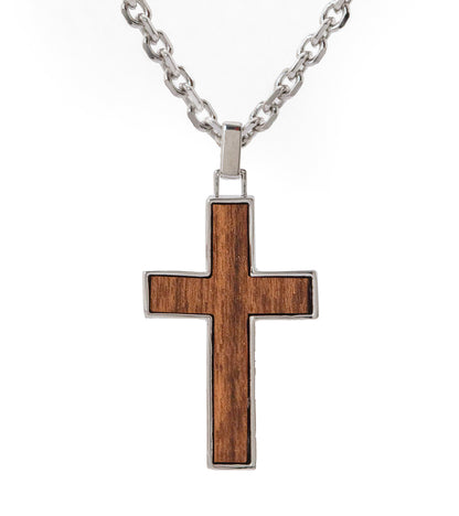 USS Missouri Teak Cross Pendant, Large