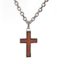 Koa Cross Pendant, Small