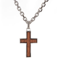 USS Missouri Teak Cross Pendant, Small