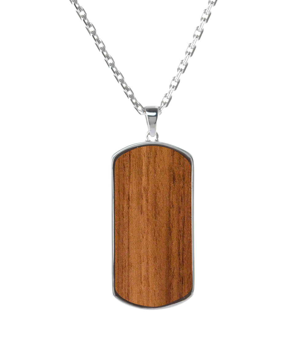 USSM Teak Dog Tag Pendant