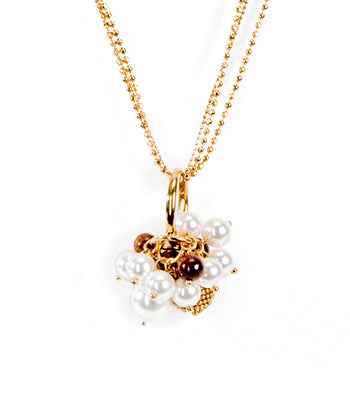 30in Pearl Koa Ring Necklace