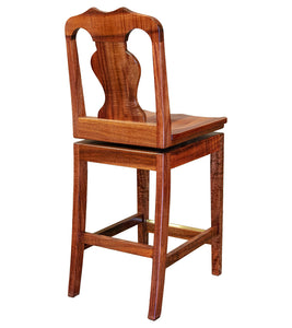 Panel Back Swivel Bar Stool