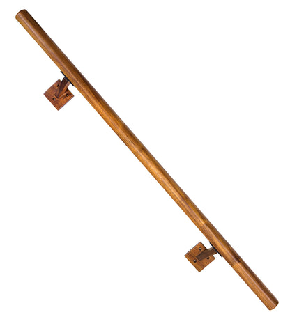 Pasamanos Koa sólido de 4' con soportes de pared Koa