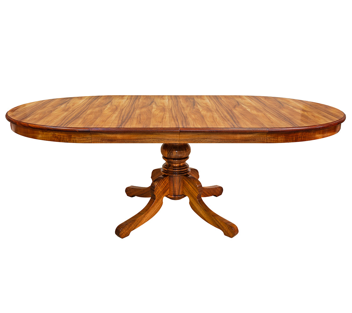 ペデスタルダイニングテーブル、円形、2 - 18インチの葉