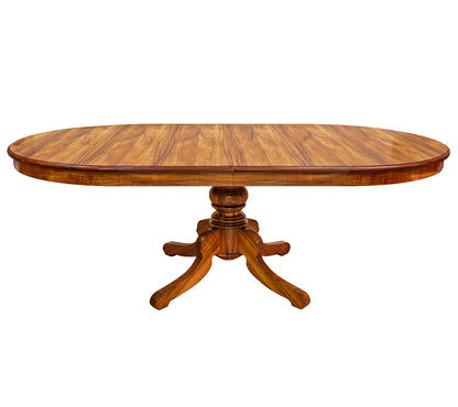 ペデスタルダイニングテーブル、円形、2 - 18インチの葉