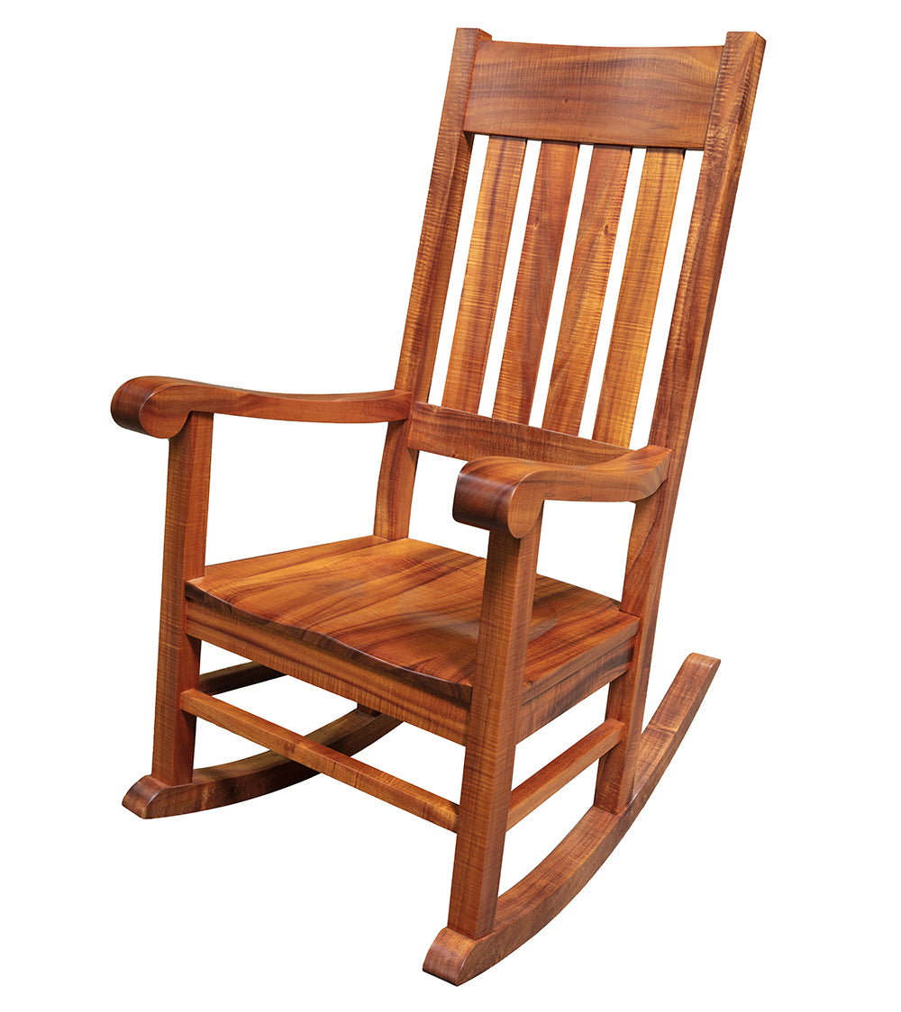 Slat Back Koa Rocking Chair