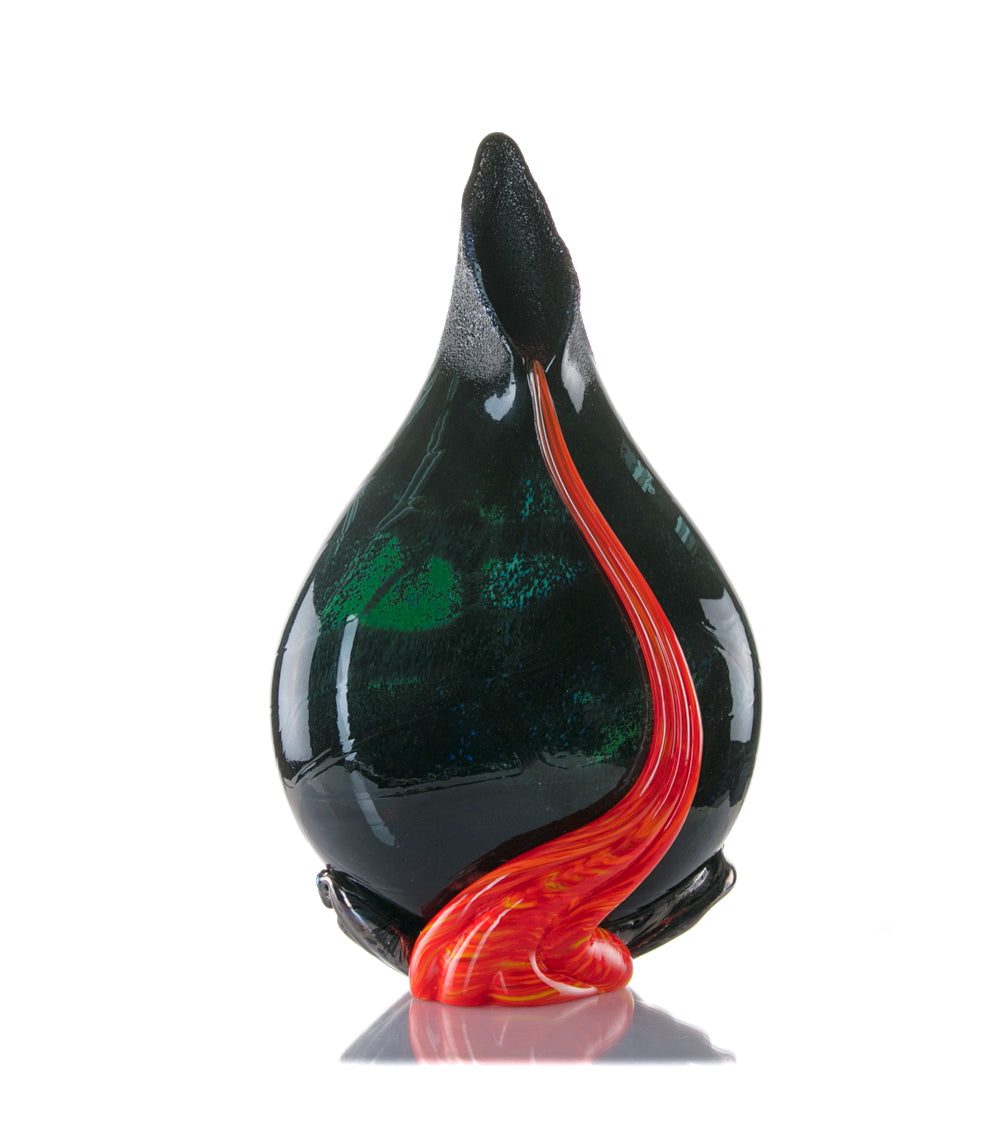 Glass Vessel "Black Lava Trail 2" by Daniel Moe
