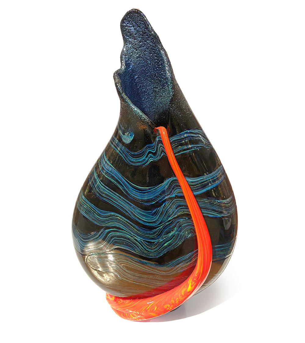 Inversion Kilauea Surface Flow Vase