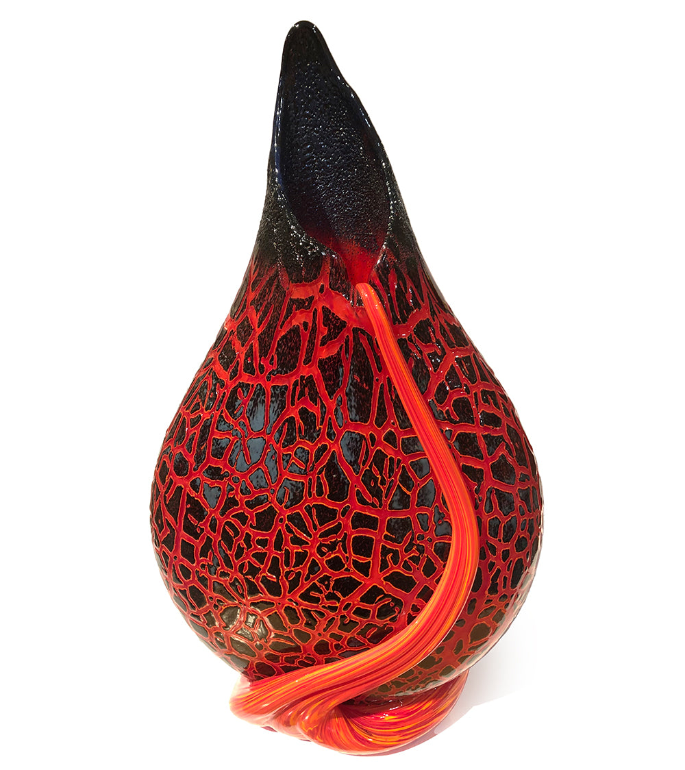 Crackled Surface Flow Vase