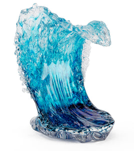 Glass Wave Sculpture "Kalapana Kai" (Large) by Daniel Moe