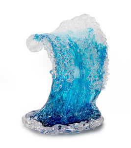 Glass Wave Sculpture "Kalapana Kai" (Medium) by Daniel Moe