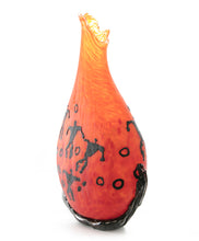 Glass Vessel "Crackled Orange Kilauea PV3" by Daniel Moe