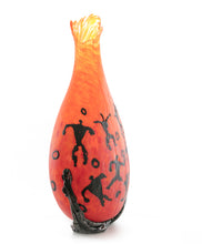 Glass Vessel "Crackled Orange Kilauea PV3" by Daniel Moe