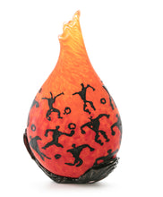 Glass Vessel "Crackled Orange Kilauea PV3" by Daniel Moe