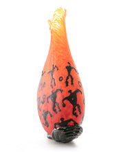 Glass Vessel "Crackled Orange Kilauea PV3" by Daniel Moe