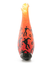 Glass Vessel "Crackled Orange Kilauea PV3" by Daniel Moe