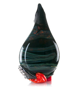 Glass Vessel "Black Lava Trail 1" by Daniel Moe