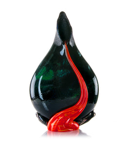 Glass Vessel "Black Lava Trail 2" by Daniel Moe