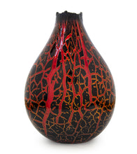 Glass Crackled Kilauea Vase "CV-65"