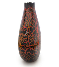 Glass Crackled Kilauea Vase "CV-65"