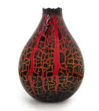 Glass Crackled Kilauea Vase "CV-65"