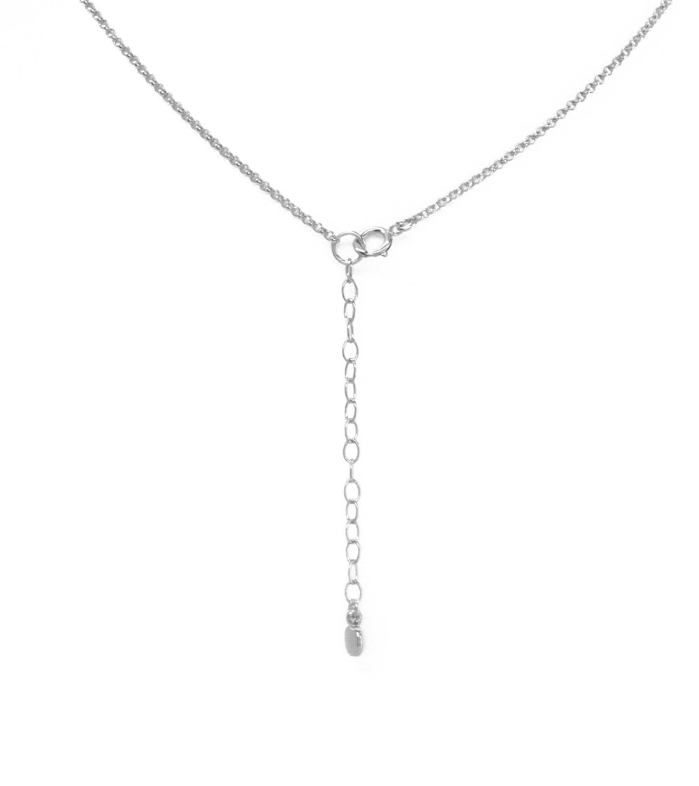 Collar de tres perlas de Tahití flotantes - Plata de ley