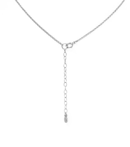 Collar de tres perlas de Tahití flotantes - Plata de ley