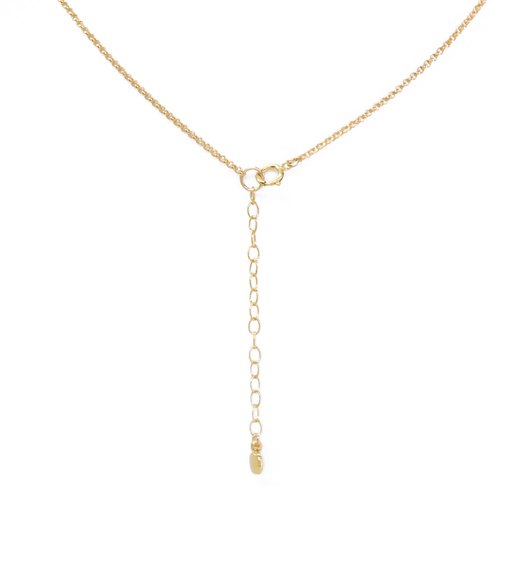 Collar de tres perlas de Tahití flotantes - Relleno de oro