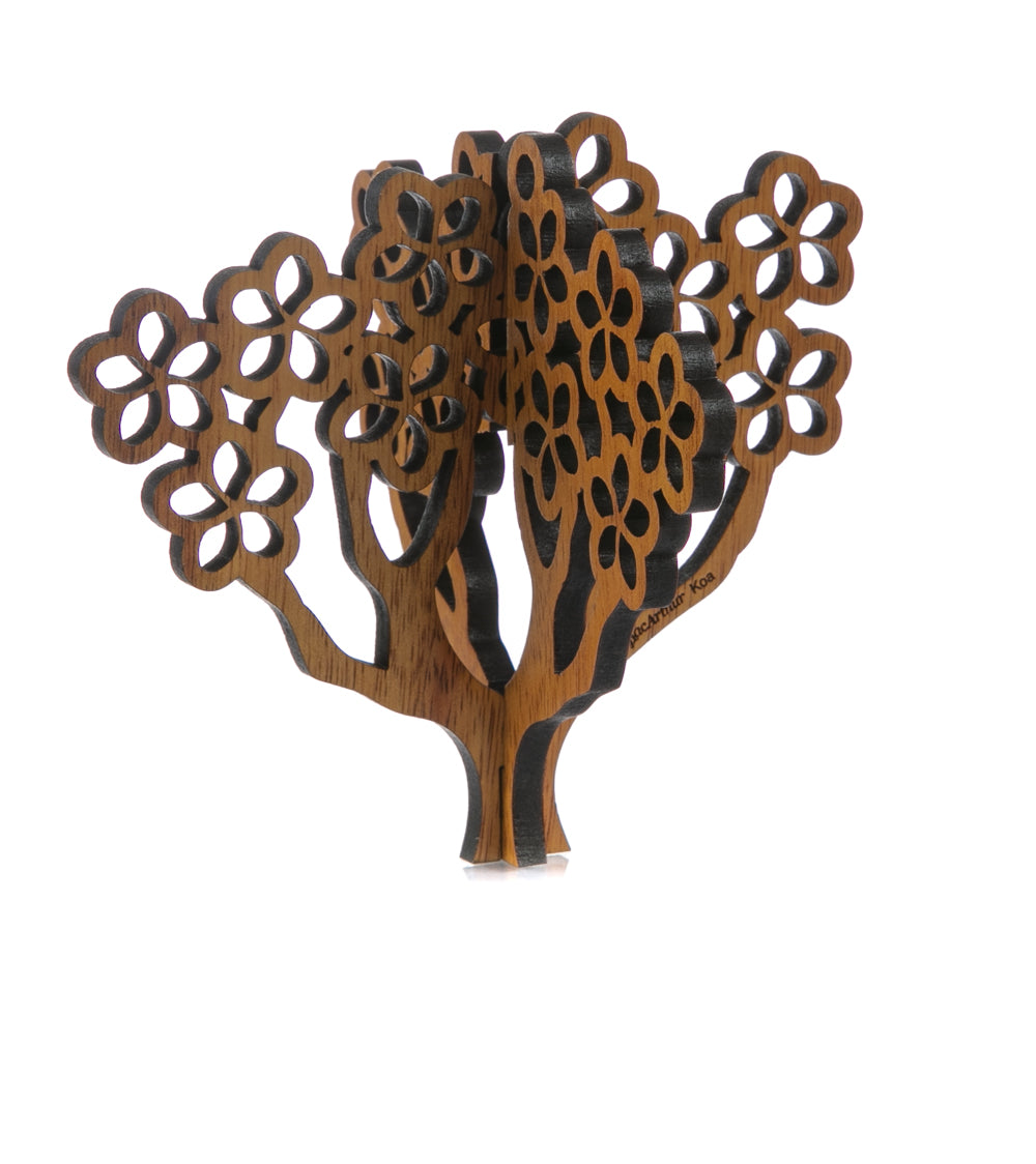 Koa 3D Ornament - Plumeria Tree