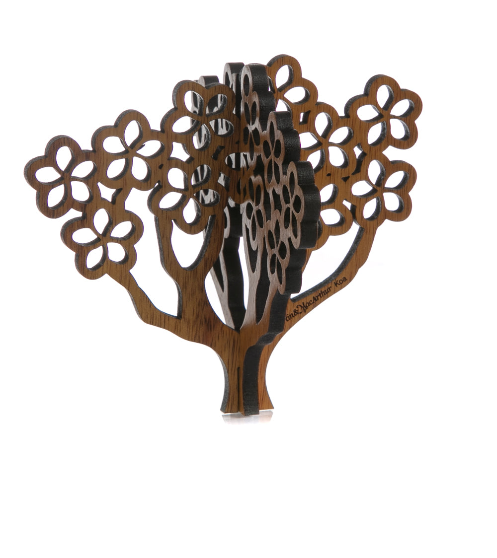 Koa 3D Ornament - Plumeria Tree