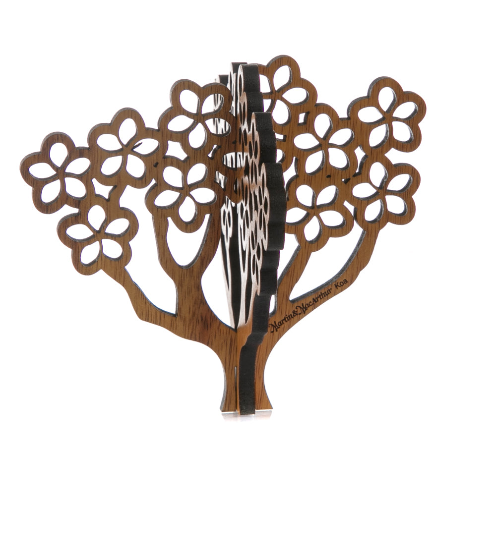 Koa 3D Ornament - Plumeria Tree