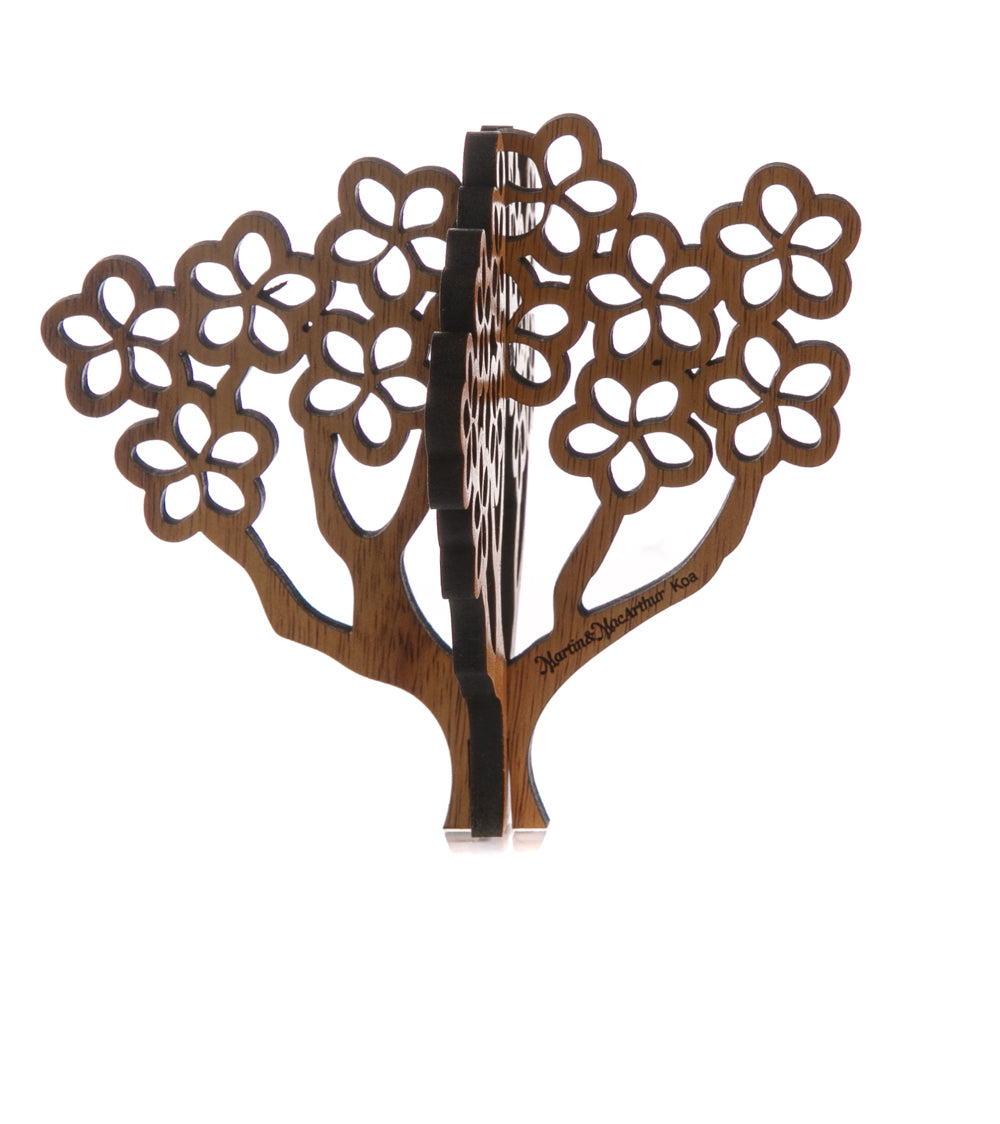 Koa 3D Ornament - Plumeria Tree
