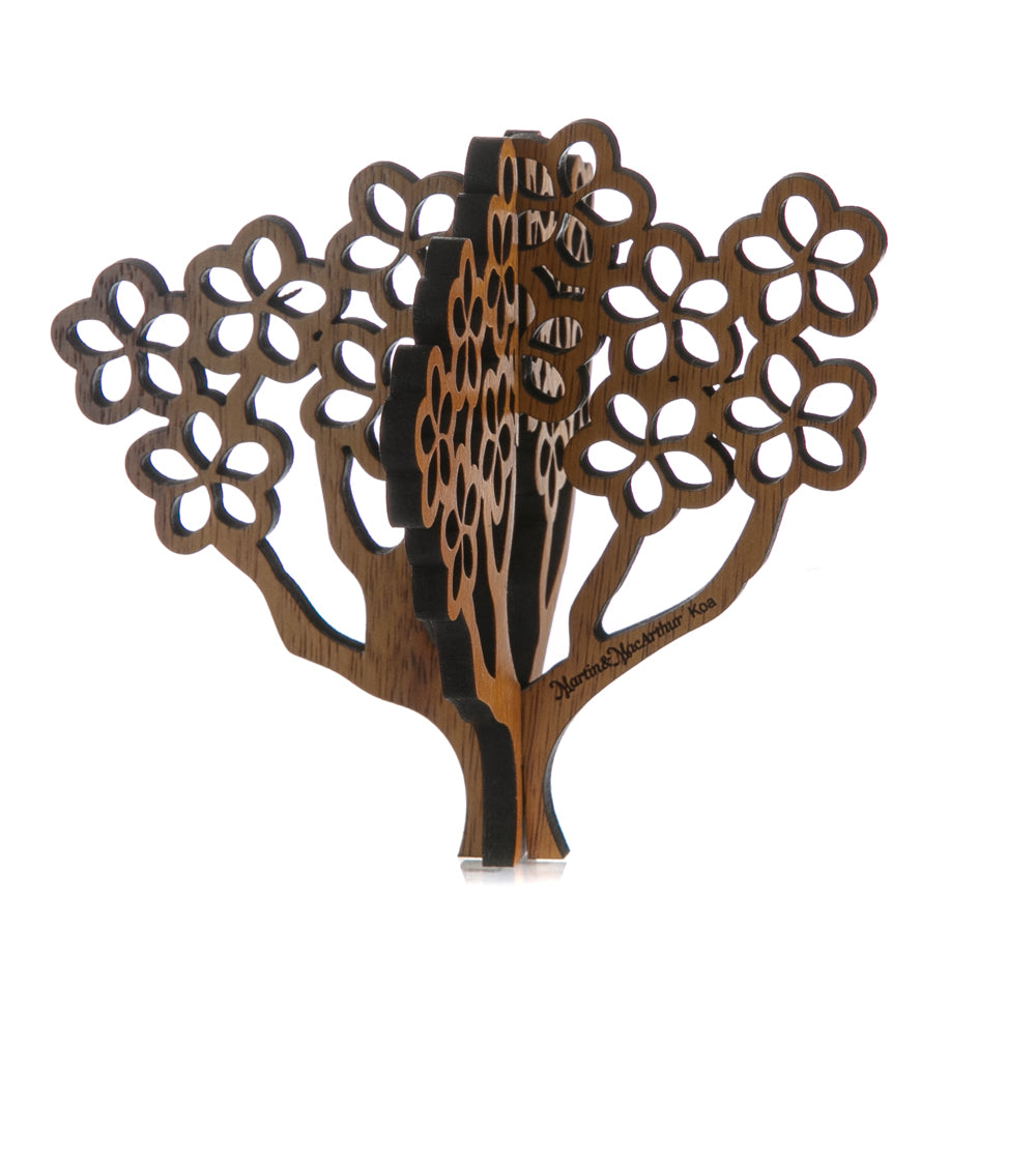 Koa 3D Ornament - Plumeria Tree