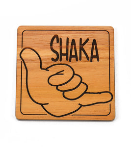 Koa Modern Coaster - Shaka