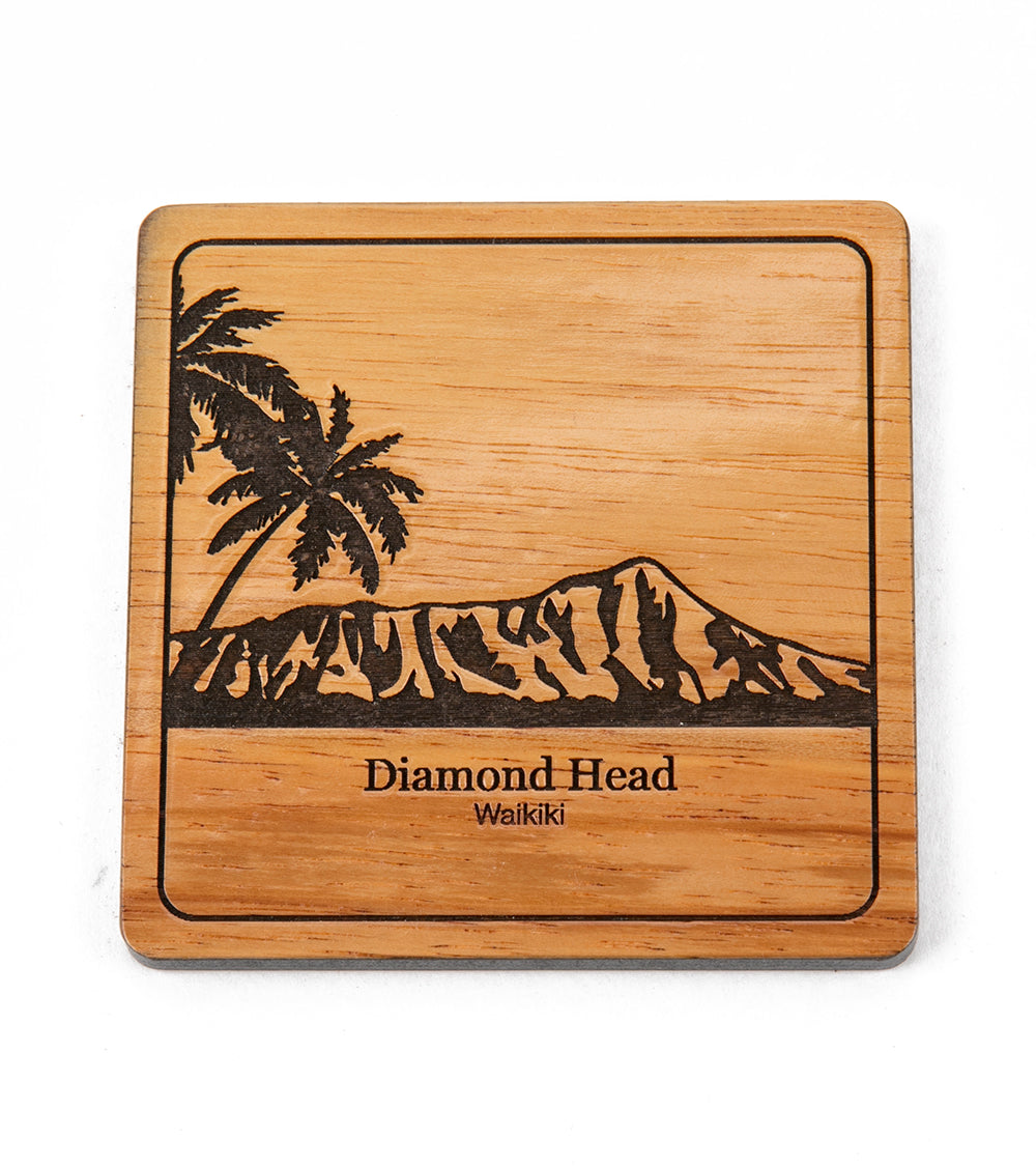 Koa Modern Coaster - Diamond Head