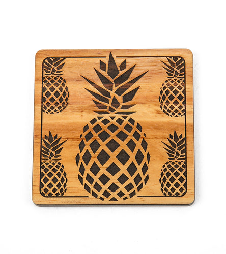 Koa Modern Coaster - Pineapple