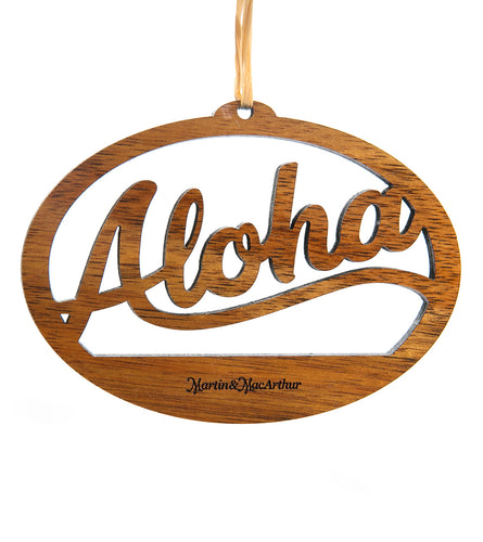 Koa Flat Ornament - Aloha