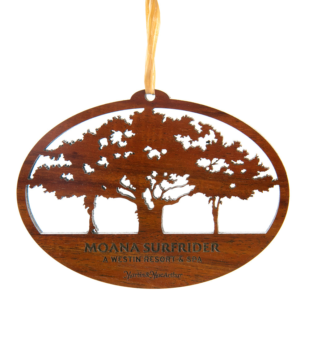 Koa Flat Ornament - Moana Surfrider Banyan Tree