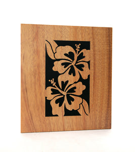 Koa Wall Art - Royal Hibiscus